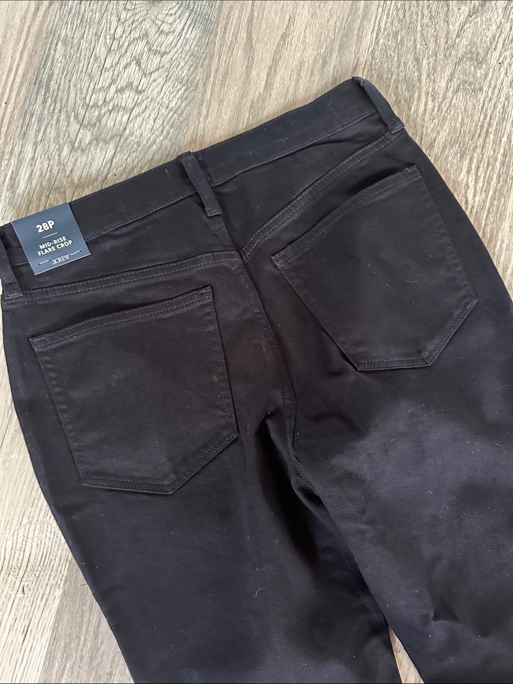 J Crew NWT mid-rise flare crop all day stretch black womens size 28P - Picture 12 of 13